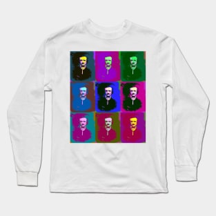 Edgar Allan Poe Pop Art Long Sleeve T-Shirt